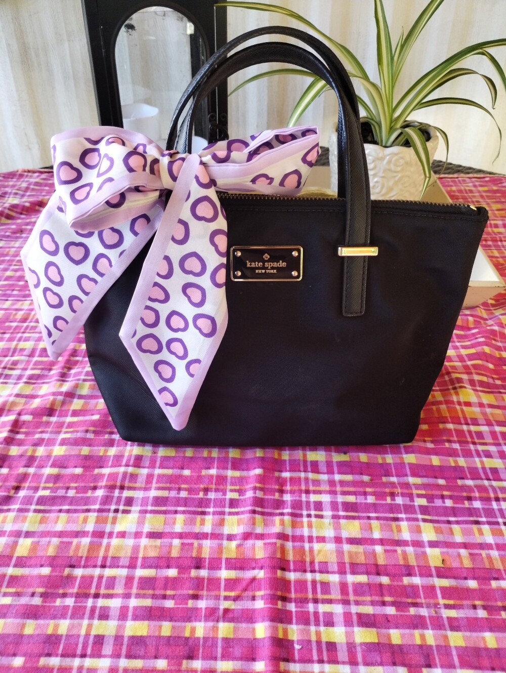 kate spade New York Alyse Wilson Road Black Nylon Tote Bag